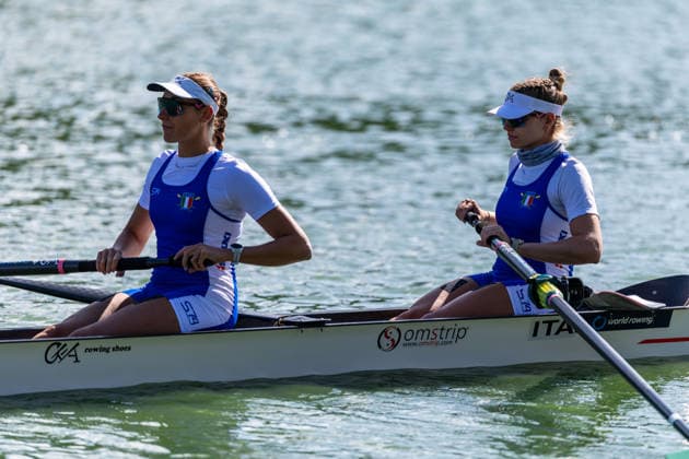 World Rowing Championships AMSTERDAM, NL - AUGUST 24: Laura Meriano and Alice Codato of Italy during World Rowing Championships at Bosbaan on August 24, 2026 in Amsterdam, Netherlands. Amsterdam Bosbaan Netherlands Content not available for redistribution in The Netherlands directly or indirectly through any third parties. Copyright: xMarcelxvanxPlateringenx