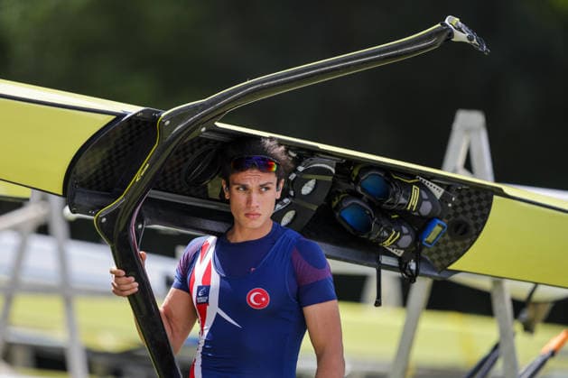 RECORD DATE NOT STATED 24th August 2026; Bosbaan, Amsterdam, Holland, Netherlands; 2026 World Rowing Championships, Day One; Turkiye Mens Single Sculls (M1x) with Cevdet Ege Mutlu in the boat park AnthonyxBenoit