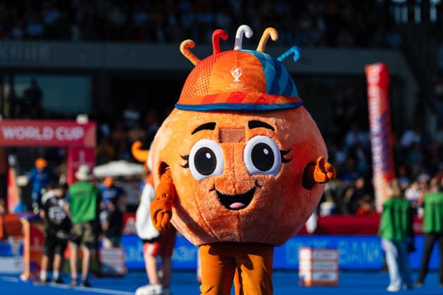 FIH Hockey World Cup: Netherlands v England AMSTELVEEN, NL - AUGUST 24: Mascot of The FIH World Cup during the FIH Hockey World Cup match between Netherlands and England at Wagener Stadion on August 24, 2026 in Amstelveen, Netherlands. Amstelveen Wagener Stadion Netherlands Content not available for redistribution in The Netherlands directly or indirectly through any third parties. Copyright: xMarcelxvanxPlateringenx