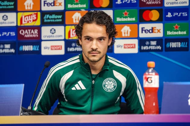 SOCCER - UEFA CL, LASK vs Celtic LINZ,AUSTRIA,24.AUG.26 - SOCCER - UEFA Champions League, play-off, Linzer ASK vs Celtic Glasgow, preview, press conference, PK, Pressekonferenz Celtic. Image shows Mika Baur (Celtic).  GEPAxpictures xManuelxBinder