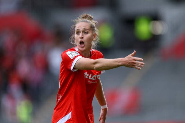 GER, Mainz, FSV Mainz 05 vs Werder Bremen, Google Pixel Frauen Bundesliga, Fussball, DFB, Spielzeit 2026 2027, Bruchwegstadion, 1. Spieltag im Bild: Saskia Matheis (Mainz 05 Frauen 19) DFB DFL REGULATIONS PROHIBIT ANY USE OF PHOTOGRAPHS AS IMAGE SEQUENCES AND OR QUASI-VIDEO, 24.08.2026 *** GER, Mainz, FSV Mainz 05 vs. Werder Bremen, Google Pixel Women s Bundesliga, Soccer, DFB, 2026–2027 Season, Bruchwegstadion, Matchday 1 in Pictures: Saskia Matheis, Mainz 05 Women’s Team, 19. DFB and DFL regulations prohibit any use of photographs as image sequences and or quasi-video, August 24, 2026 Copyright: HMBxMedia HendrikxHamelau
