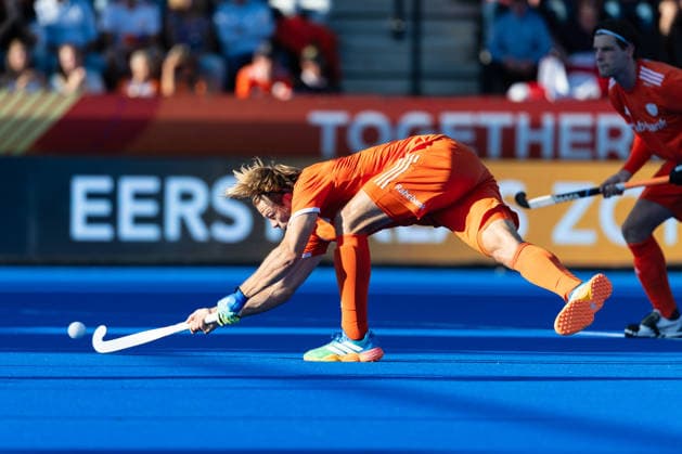 FIH Hockey World Cup: Netherlands v England AMSTELVEEN, NL - AUGUST 24: Jip Janssen of Netherlands during the FIH Hockey World Cup match between Netherlands and England at Wagener Stadion on August 24, 2026 in Amstelveen, Netherlands. Amstelveen Wagener Stadion Netherlands Content not available for redistribution in The Netherlands directly or indirectly through any third parties. Copyright: xMarcelxvanxPlateringenx