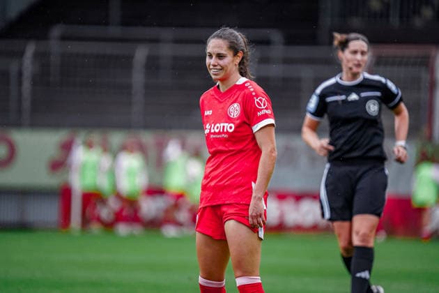 Deutschland: Fussball Saison 2026 2027 , Google Pixel Frauen-Bundesliga , 1. FSV Mainz 05 Frauen vs. SV Werder Bremen Frauen - Bruchwegstadion (Mainz) : Vital Kats (1. FSV Mainz 05 Frauen, 30) Mimik, Gesichtsausdruck, Emotion Mainz Bruchwegstadion Deutschland Germany *** Germany Soccer Season 2026–2027, Google Pixel Women s Bundesliga, 1 FSV Mainz 05 Women vs. SV Werder Bremen Women, Bruchwegstadion, Mainz, Vital Kats, 1 FSV Mainz 05 Women, 30 facial expressions, emotions, Mainz, Bruchwegstadion, Germany Copyright: xBennetxLongx