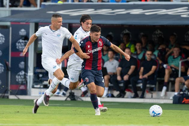 Foto IPP Damiano Fiorentini Bologna 24 08 2026 Calcio Campionato serie A 2026-2027 partita: Bologna-Lazio nella foto: Nicolò Cambiaghi in azione Italy Photo Press World Copyright italy ITALY  Copyright: xR4924_italyphotopressx