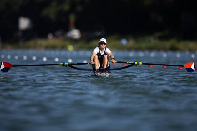 RECORD DATE NOT STATED 24th August 2026; Bosbaan, Amsterdam, Holland, Netherlands; 2026 World Rowing Championships, Day One; Heat Race; United States Lightweight Womens Single Sculls (LW1x) with Claire Friedlander AnthonyxBenoit