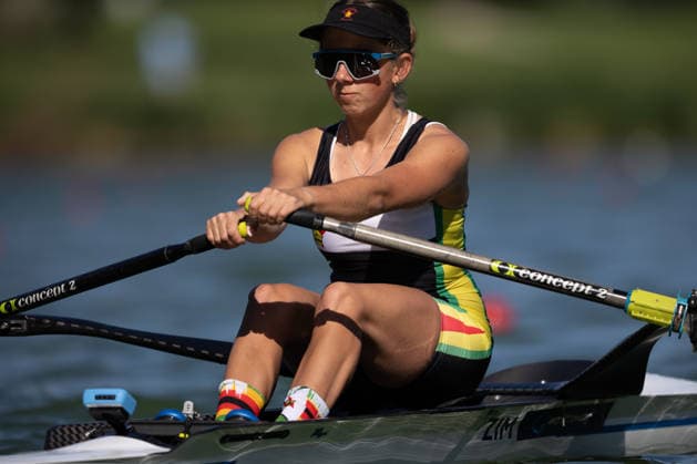 RECORD DATE NOT STATED 24th August 2026; Bosbaan, Amsterdam, Holland, Netherlands; 2026 World Rowing Championships, Day One; Heat Race; Zimbabwe Lightweight Womens Single Sculls (LW1x) with Done Erasmus AnthonyxBenoit