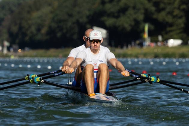 RECORD DATE NOT STATED 24th August 2026; Bosbaan, Amsterdam, Holland, Netherlands; 2026 World Rowing Championships, Day One; Heat Race; Great Britain Mens Double Sculls (M2x) with Matthew Haywood and Joshua Knight AnthonyxBenoit