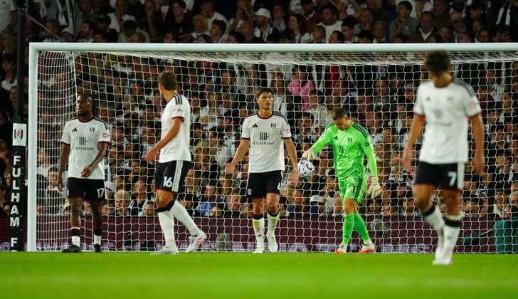Fulham goalkeeper Bernd Leno reacts after onceding the second goal Fulham v Chelsea, Premier League Football, Football, Craven Cottage, London, UK - 24 Aug 2026London Craven Cottage United Kingdom EDITORIAL USE ONLY No use with unauthorised audio, video, data, fixture lists, club league logos or live services. Online in-match use limited to 120 images, no video emulation. No use in betting, games or single club league player publications.  Copyright: xJavierxGarcia Shutterstockx 17114735aq