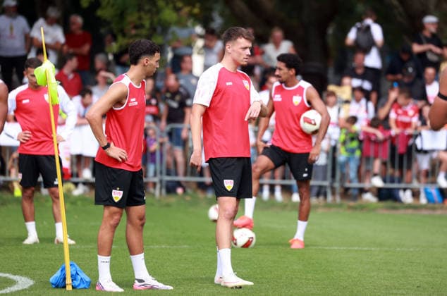 24.08.26 VfB Stuttgart Training Deutschland, Stuttgart, 24.08.2026, Fussball, Bundesliga, Saison 2026 2027, VfB Stuttgart Training: Dzenan Pejcinovic. *** August 24, 2026 VfB Stuttgart Practice Germany, Stuttgart, August 24, 2026, Soccer, Bundesliga, 2026–2027 Season, VfB Stuttgart Practice Dzenan Pejcinovic