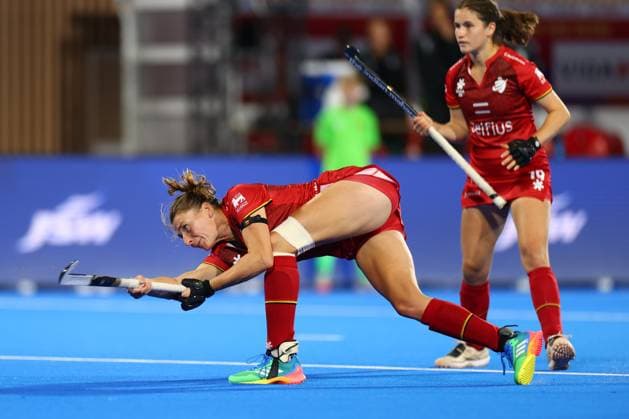 Belgium v Argentina - FIH Women s Hockey World Cup WAVRE, BELGIUM - AUGUST 24 : Stephanie Vanden Borre of Belgium penalty corner pictured during the FIH Women s Hockey World Cup 2026 second phase group pool C match between Belgium and Argentina pictured on August 24, 2026 in Wavre, Belgium, 24-08-26 Wavre Belgium  Copyright: xXpix