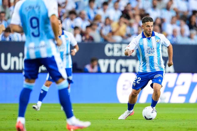 August 24, 2026, Malaga, Malaga, Spain: Dani Lorenzo of Malaga CF in action during the Spanish league, LaLiga EA Sports, football match played between Malaga CF and RC Deportivo at La Rosaleda stadium on August 24, 2026, in Malaga, Spain. Malaga Spain - ZUMAa181 20260824_zaa_a181_107 Copyright: xJoaquinxCorcherox