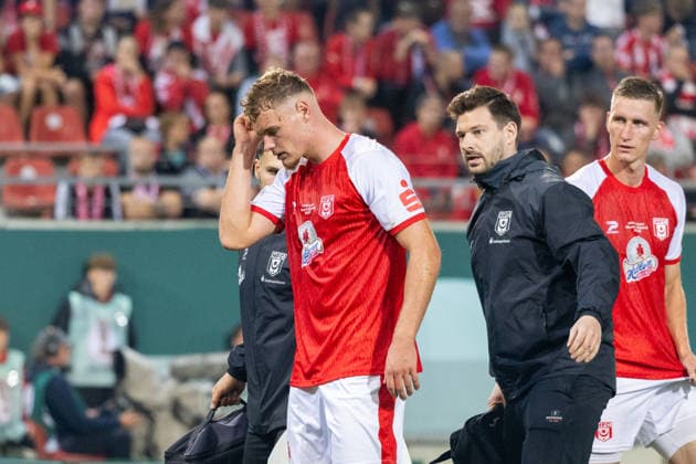 Deutschland: DFB Pokal, Saison 2026 2027, 24.08.2026, 1.Runde , Hallescher FC vs FC Schalke 04 , Leuna-Chemie-Stadion : Kastull, Vin (Hallescher FC, 27) *** Germany DFB Cup, 2026–2027 Season, August 24, 2026, First Round, Hallescher FC vs. FC Schalke 04, Leuna Chemie Stadion Kastull, Vin Hallescher FC, 27 Copyright: xMichellexLukax