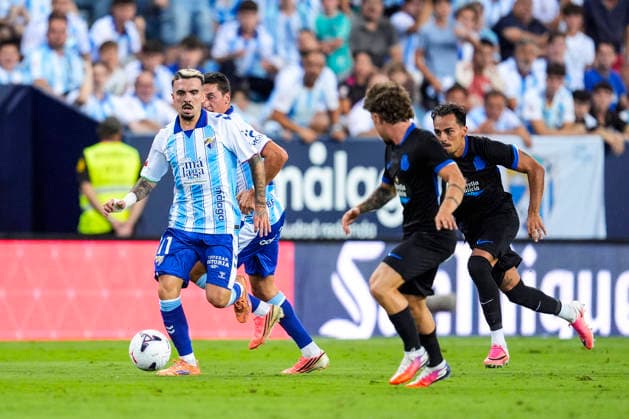 August 24, 2026, Malaga, Malaga, Spain: Joaquin Munoz of Malaga CF during the Spanish league, LaLiga EA Sports, football match played between Malaga CF and RC Deportivo at La Rosaleda stadium on August 24, 2026, in Malaga, Spain. Malaga CF V RC Deportivo - LaLiga EA Sports  - ZUMAa181 20260824_zaa_a181_131 Copyright: xJoaquinxCorcherox