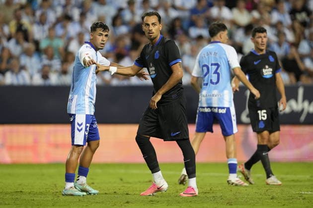 ESP: LaLiga EA Sports Malaga CF v Deportivo La Coruna Rafael Garrido Hierro of Malaga and Giacomo Quagliata of Deportivo LA Coruna and during LaLiga EA Sports match between Malaga CF v Deportivo La Coruna played at La Rosaleda Stadium, Malaga on August 24 2026 in Spain Spain Soccer *** ESP LaLiga EA Sports Málaga CF vs. Deportivo La Coruna Rafael Garrido Hierro of Málaga and Giacomo Quagliata of Deportivo La Coruna during the LaLiga EA Sports match between Málaga CF and Deportivo La Coruna played at La Rosaleda Stadium, Malaga on August 24, 2026, in Spain. Spanish Soccer Copyright: xAgenciaxLOFx