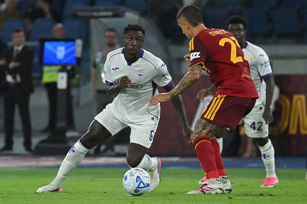 SOCCER - Serie A - AS Roma vs. ACF Fiorentina Photo by IPA ABACAPRESS.COM87774963 - During the Serie A match between Roma and Fiorentina at the Olympic Stadium. Rome (Italy), August 24, 2026 Mattia Vian Rome Italy  Copyright: xIPAxSport ABACAx