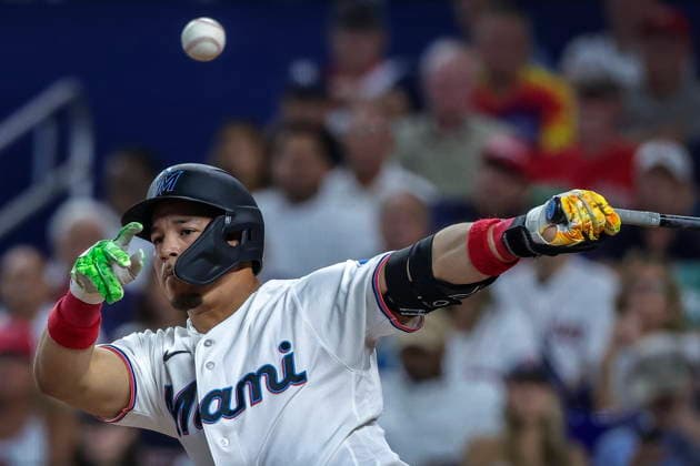 MLB, Baseball Herren, USA - Miami Marlins vs. Boston Red Sox Miami Marlins catcher Agustin Ramirez in action during the Major League Baseball (MLB) game between the Miami Marlins and the Boston Red Sox in Miami, Florida, USA, 24 August 2026. MIAMI FLORIDA United States  Copyright: xCRISTOBALxHERRERA-ULASHKEVICHx