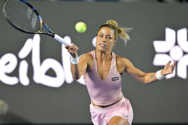 Monterrey Open tennis tournament Renata Zarazua of Mexico in action against Clara Tauson of Denmark during their round of 32 tennis match at the Monterrey Open tennis tournament in Monterrey, Mexico, 24 August 2026. Monterrey Mexico  Copyright: xMIGUELSIERRAx