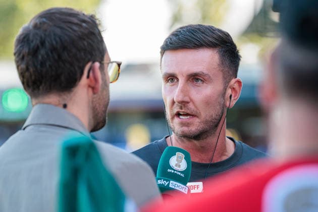 Orest Shala (Cheftrainer) im Interview bei sky GER, SC Verl vs. Hamburger SV, Fussball, DFB-Pokal, 1. Runde, Spielzeit 2026 2027, 24.08.2026 DFL Regulations prohibit any use of photographers as image sequences and or quasi-video. GER, SC Verl vs. Hamburger SV, Fussball, DFB-Pokal, 1. Runde, Spielzeit 2026 2027, 24.08.2026 Verl *** Interview with Head Coach Orest Shala on Sky Sport GER, SC Verl vs. Hamburger SV, Soccer, DFB Cup, 1st Round, 2026–2027 Season, August 24, 2026. DFL regulations prohibit the use of photographs as image sequences and or quasi-video. GER, SC Verl vs. Hamburger SV, soccer, DFB Cup, 1st round, 2026–2027 season, August 24, 2026, Verl Copyright: xEibner-Pressefoto JanxRollingerx EP_JSK
