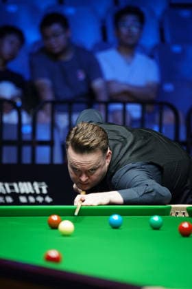 WUHAN, CHINA - AUGUST 25: Shaun Murphy of England plays a shot in the third round match against Pang Junxu of China on day 3 of Wuhan Open 2026 at the Optics Valley Gymnasium of Huazhong University of Science and Technology on August 25, 2026 in Wuhan, Hubei Province of China.  Copyright: xTaixChengzhex 111662030984