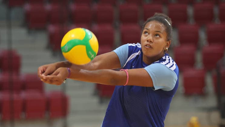 Stuttgart , DEKRA 1. Bundesliga Frauen Volleyball Trainingsauftakt Allianz MTV Stuttgart , Zoe Neboh *** Stuttgart, DEKRA 1st Bundesliga Women s Volleyball: Start of Training for Allianz MTV Stuttgart, Zoe Neboh
