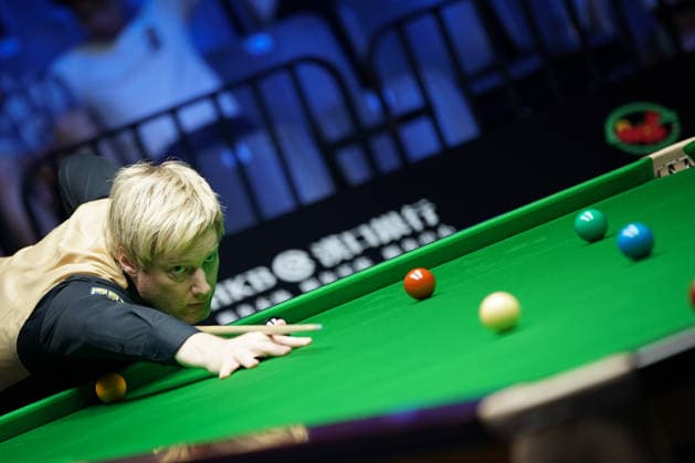 WUHAN, CHINA - AUGUST 25: Neil Robertson of Australia plays a shot in the third round match against Hossein Vafaei of Iran on day 3 of Wuhan Open 2026 at the Optics Valley Gymnasium of Huazhong University of Science and Technology on August 25, 2026 in Wuhan, Hubei Province of China.  Copyright: xTaixChengzhex 111662072245