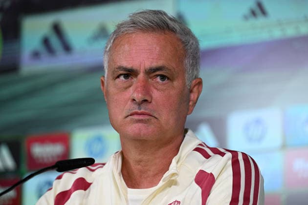 Real Madrid head coach Jose Mourinho MADRID, SPAIN - AUGUST 25: Real Madrid head coach Jose Mourinho answers questions during a press conference, PK, Pressekonferenz at the Valdebebas training complex in Madrid, Spain, on August 25, 2026. The team completed their final training session at the facility ahead of their upcoming opening match of the La Liga season against Real Sociedad. Burak Akbulut Anadolu Madrid Spain. Editorial use only. Please get in touch for any other usage.  Copyright: x2026xAnadoluxBurakxAkbulutx