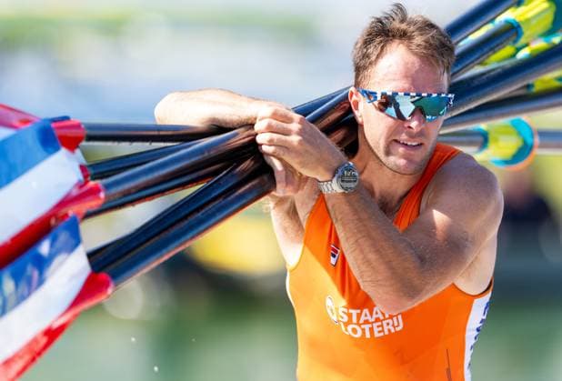 AMSTERDAM - Jan van der Bij during a training session on the second day of the World Rowing Championships at the Bosbaan in the Amsterdam Forest. IRIS VAN DEN BROEK ANP xVIxANPxSportx xxANPxIVx 566241953 originalFilename: 566241953.jpg