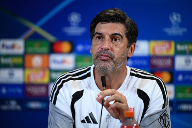 Ahead of Olympique Lyon-Fenerbahce match LYON, FRANCE - AUGUST 25: Olympique Lyon head coach Paulo Fonseca speaks during a press conference, PK, Pressekonferenz at Olympique Lyon s training facilities in Lyon, France, on August 25, 2026, ahead of the UEFA Champions League play-off second-leg match against Fenerbahce. Olympique Lyon will host Fenerbahce tomorrow following a 1-1 draw in the first leg. Arif Hudaverdi Yaman Anadolu Lyon France. Editorial use only. Please get in touch for any other usage.  Copyright: x2026xAnadoluxArifxHudaverdixYamanx