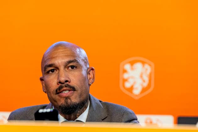 ZEIST KNVB director Nigel de Jong during the press conference, PK, Pressekonferenz for Xavi Hernandez at the KNVB Campus on 25 August 2026 in Zeist, the Netherlands. (Photo by DeFodi Images) - *** ZEIST KNVB director Nigel de Jong during the press conference for Xavi Hernandez at the KNVB Campus on August 25, 2026, in Zeist, the Netherlands. Photo by DeFodi Images