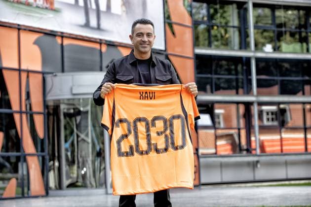 ZEIST , 25-08-2026 , KNVB Campus, Presentation of the new manager, trainer coach of Oranje (Dutch National Football Team) Xavi Hernandez with shirt Presentation Xavi Hernandez  x206041224x Copyright: