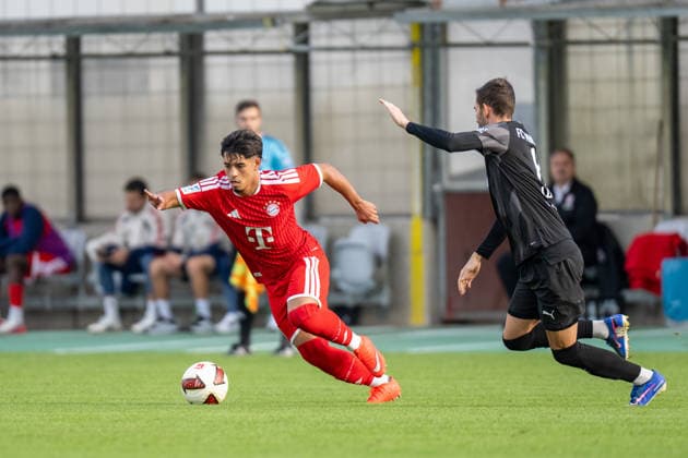 Normanha Cardozo 10 (FC Bayern Muenchen Amatuere), FC Bayern II vs. FC Memmingen, Fussball, Regionalliga Bayern, 5. Spieltag, 25.08.2026 DFB regulations prohibit any use of photographs as image sequences and or quasi-video Muenchen Bayern Deutschland *** Normanha Cardozo 10 FC Bayern Munich Amateurs, FC Bayern II vs. FC Memmingen, Soccer, Bavarian Regional League, Matchday 5, August 25, 2026. DFB regulations prohibit any use of photographs as image sequences and or quasi-video. Munich, Bavaria, Germany Copyright: xkolbert-press UlrichxGamelx