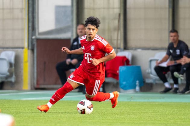 Normanha Cardozo 10 (FC Bayern Muenchen Amatuere), FC Bayern II vs. FC Memmingen, Fussball, Regionalliga Bayern, 5. Spieltag, 25.08.2026 DFB regulations prohibit any use of photographs as image sequences and or quasi-video Muenchen Bayern Deutschland *** Normanha Cardozo 10 FC Bayern Munich Amateurs, FC Bayern II vs. FC Memmingen, Soccer, Bavarian Regional League, Matchday 5, August 25, 2026. DFB regulations prohibit any use of photographs as image sequences and or quasi-video. Munich, Bavaria, Germany Copyright: xkolbert-press UlrichxGamelx