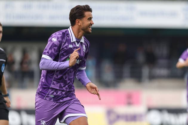 Toto-Pokal; SV Wacker Burghausen - FC Ingolstadt 04; Fredrik Carlsen (8, FCI) Schuß Tor Jubel Treffer 1:0 in der ersten Minute Toto-Pokal - SV Wacker Burghausen - FC Ingolstadt 04 Saison 2026 2027 *** Toto Cup: SV Wacker Burghausen vs. FC Ingolstadt 04; Fredrik Carlsen 8; FCI shot, goal, celebration, score 1-0 in the first minute; Toto Cup: SV Wacker Burghausen vs. FC Ingolstadt 04; 2026-2027 season