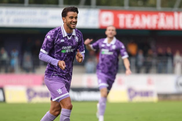 Toto-Pokal; SV Wacker Burghausen - FC Ingolstadt 04; Fredrik Carlsen (8, FCI) Schuß Tor Jubel Treffer 1:0 in der ersten Minute Toto-Pokal - SV Wacker Burghausen - FC Ingolstadt 04 Saison 2026 2027 *** Toto Cup: SV Wacker Burghausen vs. FC Ingolstadt 04; Fredrik Carlsen 8; FCI shot, goal, celebration, score 1-0 in the first minute; Toto Cup: SV Wacker Burghausen vs. FC Ingolstadt 04; 2026-2027 season