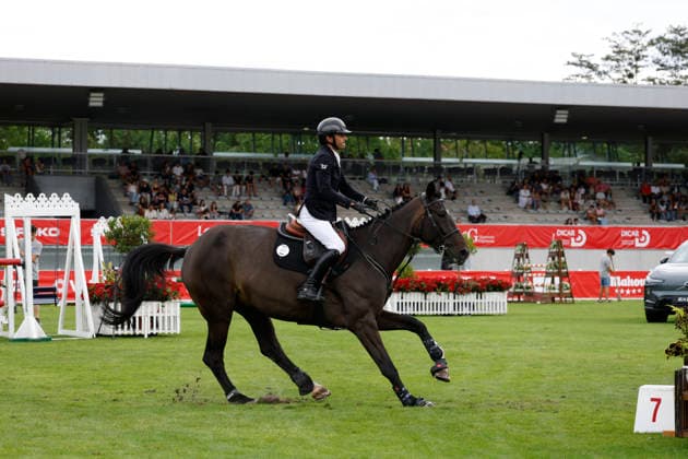 Gijon International Show Jumping Competition -CSI2* - August 25, 2026 Javier Gonzalez Fraga rides on Queen Scs during the Faults & Times Jumping CSI 2* at Las Mestas on August 25, 2026 in Gijon, Spain Gijon Asturias Spain  Copyright: xDavidxFernandezx originalFilename:fern__ndez-gijonint260825_npTM9.jpg