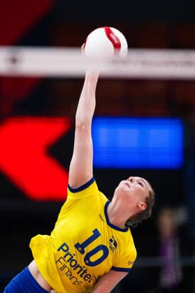 260825 Isabelle Haak of Sweden during the CEV EuroVolley 2026 group stage volleyball match between Sweden and Croatia on August 25, 2026 in Gothenburg. Photo: Mathias Bergeld BILDBYRAN kod MB MB1406 volleyboll volleyball cev eurovolley 2026 volleyboll-em sverige croatia sweden day 5 dam bbeng kroatien women kvinner *** August 25, 2026: Isabelle Haak of Sweden during the CEV EuroVolley 2026 group stage volleyball match between Sweden and Croatia on August 25, 2026 in Gothenburg. Photo by Mathias Bergeld, BILDBYRAN, code MB MB1406. volleyball, CEV EuroVolley 2026, European Volleyball Championship, Sweden, Croatia, Day 5, women s, BBENG, Croatia, women, women s  Copyright: MATHIASxBERGELD BB260825MB018