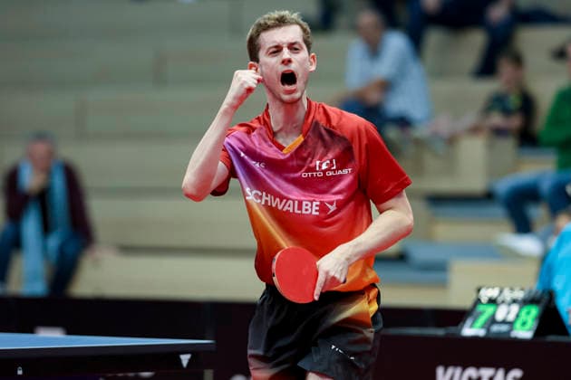 Cedric Meissner (TTC Schwalbe Bergneustadt) jubelt waehrend des Spiels der 1. Tischtennis-Bundesliga der Herren zwischen dem TTC Schwalbe Bergneustadt und dem TTC RhoenSprudel Fulda-Maberzell, Burstenhalle am 25. August 2026 in Bergneustadt, Deutschland. (Foto von Marco Steinbrenner DeFodi Images) +++ Cedric Meissner (TTC Schwalbe Bergneustadt) cheers during the 1st Men s Table tennis, Tischtennis Bundesliga match between TTC Schwalbe Bergneustadt and TTC RhoenSprudel Fulda-Maberzell at Burstenhalle on August 25, 2026 in Bergneustadt, Germany. (Photo by Marco Steinbrenner DeFodi Images) (Photo by Marco Steinbrenner DeFodi Images) - *** Cedric Meissner of TTC Schwalbe Bergneustadt celebrates during the Men s Table Tennis Bundesliga match between TTC Schwalbe Bergneustadt and TTC RhoenSprudel Fulda Maberzell, Burstenhalle on August 25, 2026, in Bergneustadt, Germany. Photo by Marco Steinbrenner, DeFodi Images. Cedric Meissner of TTC Schwalbe Bergneustadt cheers during the 1st Men’s Table Tennis Bundesliga match between TTC Schwalbe Bergneustadt and TTC RhoenSprudel Fulda Maberzell at the Burstenhalle on August 25, 2026 in Bergneustadt, Germany Photo by Marco Steinbrenner, DeFodi Images Photo by Marco Steinbrenner, DeFodi Images