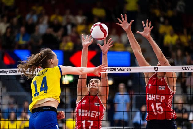 260825 Hanna Hellvig of Sweden during the CEV EuroVolley 2026 group stage volleyball match between Sweden and Croatia on August 25, 2026 in Gothenburg. Photo: Mathias Bergeld BILDBYRAN kod MB MB1406 volleyboll volleyball cev eurovolley 2026 volleyboll-em sverige croatia sweden day 5 dam bbeng kroatien women kvinner *** August 25, 2026: Hanna Hellvig of Sweden during the CEV EuroVolley 2026 group stage volleyball match between Sweden and Croatia on August 25, 2026 in Gothenburg. Photo by Mathias Bergeld, BILDBYRAN, code MB MB1406. volleyball, CEV EuroVolley 2026, European Volleyball Championship, Sweden, Croatia, Day 5, women s volleyball, BBENG, Croatia, women, women s team  Copyright: MATHIASxBERGELD BB260825MB041