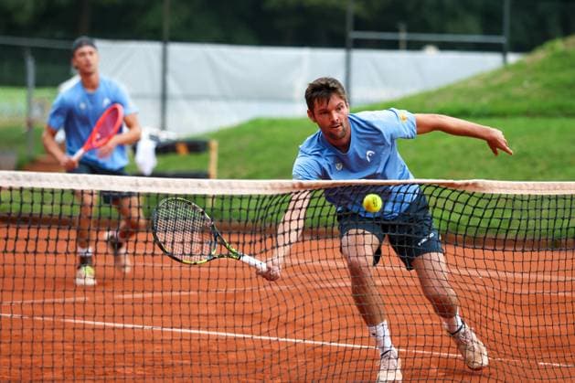 Im Bild: Noah Thurner (GER), Alec Beckley (ZAF) Vasilios Caripi (ZAF) vs. Tom Bittner (GER) Noah Thurner (GER), ATP, Tennis Herren Challenger Schwaben Open, Herren, Doppel, Tennis, Achtelfinale, 25.08.2026 Augsburg Bayern Deutschland *** Pictured: Noah Thurner (GER), Alec Beckley (ZAF), Vasilios Caripi (ZAF) vs. Tom Bittner (GER); Noah Thurner (GER), ATP Challenger Schwaben Open, Men s Doubles, Tennis, Round of 16, August 25, 2026, Augsburg, Bavaria, Germany Copyright: xkolbert-press ChristianxKolbertx