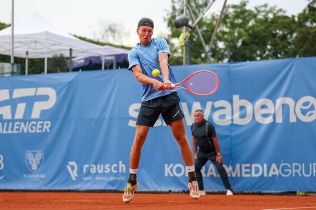 im Bild, Tom Bittner (GER), Alec Beckley (ZAF) Vasilios Caripi (ZAF) vs. Tom Bittner (GER) Noah Thurner (GER), ATP, Tennis Herren Challenger Schwaben Open, Herren, Doppel, Tennis, Achtelfinale, 25.08.2026 Augsburg Bayern Deutschland *** Pictured: Tom Bittner (GER), Alec Beckley (ZAF), Vasilios Caripi (ZAF) vs. Tom Bittner (GER) and Noah Thurner (GER), ATP Challenger Schwaben Open, Men s Doubles, Tennis, Round of 16, August 25, 2026, Augsburg, Bavaria, Germany Copyright: xkolbert-press ChristianxKolbertx