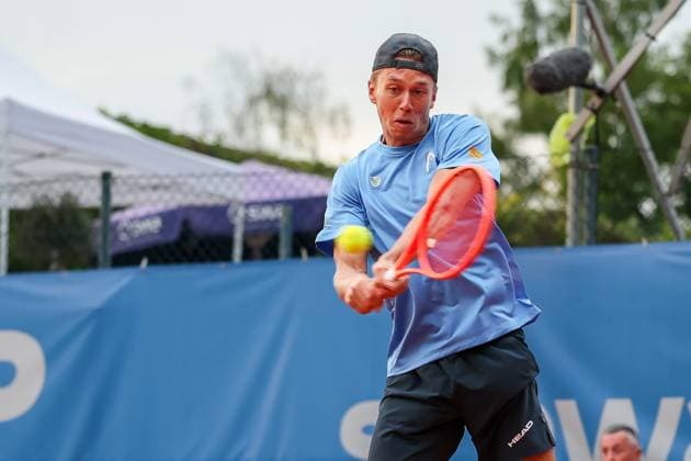 im Bild, Tom Bittner (GER), Alec Beckley (ZAF) Vasilios Caripi (ZAF) vs. Tom Bittner (GER) Noah Thurner (GER), ATP, Tennis Herren Challenger Schwaben Open, Herren, Doppel, Tennis, Achtelfinale, 25.08.2026 Augsburg Bayern Deutschland *** Pictured: Tom Bittner (GER), Alec Beckley (ZAF), Vasilios Caripi (ZAF) vs. Tom Bittner (GER) and Noah Thurner (GER), ATP Challenger Schwaben Open, Men s Doubles, Tennis, Round of 16, August 25, 2026, Augsburg, Bavaria, Germany Copyright: xkolbert-press ChristianxKolbertx