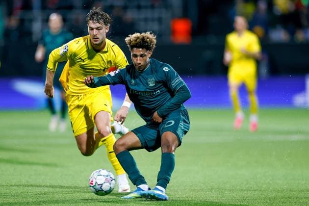 BODO , 25-08-2026 , Aspmyra Stadion , Champions League , knockout phase match 2 of 2 , season 2026 2027 , Bodo Glimt - NEC , picture shows NEC Nijmegen player Noe Lebreton Bodo Glimt - NEC  x206047495x Copyright:
