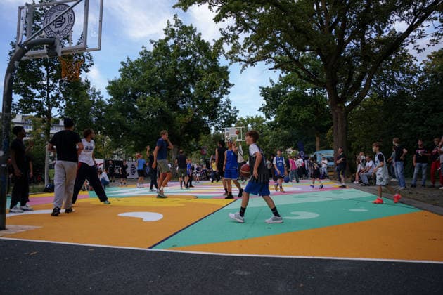 Eröffnung Basketball-Court Lietzenseepark - Orlando Magic Deutschland Sommer Tour 2026 Neu gestalteter Basketball-Court, aufgenommen zur Eröffnung am 25.08.2026 im Lietzenseepark, Berlin Berlin Lietzenseepark Berlin Deutschland
