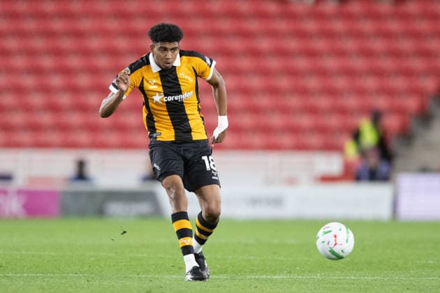 Stoke City v Hull City Carabao Cup Cody Drameh of Hull City during the Carabao Cup Second Round match between Stoke City and Hull City at the bet365 Stadium, Stoke-on-Trent 25 08 2026 UK Newspapers OUT Copyright: xMattxWilkinsonx FIL-23823-0212