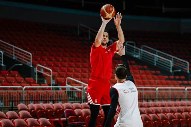 Ryga 25.08.2026 KOSZYKOWKA KOSZKADRA REPREZENTACJA POLSKI TRENING - - - BASKETBALL POLISH national team, Nationalteam PRACTICE PRACTISE NZ Mateusz Ponitka , FOT. WOJCIECH FIGURSKI 058SPORT.PL NEWSPIX.PL --- newspix.pl  FOT. WOJCIECH FIGURSKI 058SPOR