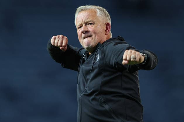 25th August 2026; Ewood Park, Blackburn, England; Carabao Cup Football, Blackburn Rovers versus Sheffield United; Chris Wilder manager of Sheffield United celebrates at the end of the game AidanxHunter
