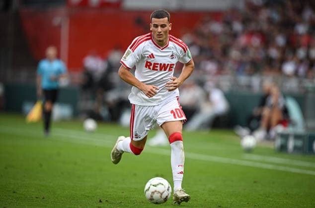 Fussball DFB Pokal 1. Runde Saison 2026 2027 24.08.2026 FC Wuerzburger Kickers - 1. FC Koeln Said El Mala (1. FC Koeln) nachdenklich