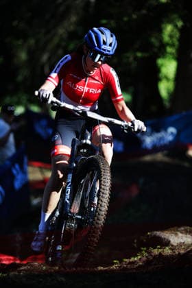 2026 UCI Mountain Bike World Championships Picture by Ed Sykes SWpix.com - 26 08 2026 - Cycling - 2026 UCI Mountain Bike World Championships - Val di Sole, Trentino, Italy - E-mountain bike (E-MTB) Cross Country - Women Elite - Anna Spielmann (Austria) Copyright: x xSWpix.comx(t axPhotographyxHubxLtd)xEdxSykes SWpix.comx SWP-3030-19397
