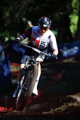 2026 UCI Mountain Bike World Championships Picture by Ed Sykes SWpix.com - 26 08 2026 - Cycling - 2026 UCI Mountain Bike World Championships - Val di Sole, Trentino, Italy - E-mountain bike (E-MTB) Cross Country - Women Elite - Kathrin Stirnemann (Switzerland) Copyright: x xSWpix.comx(t axPhotographyxHubxLtd)xEdxSykes SWpix.comx SWP-3030-19398