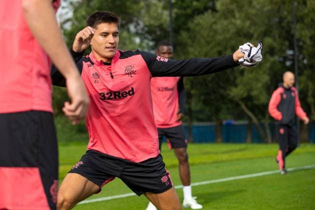 Vanja Dragojevic training ahead of tomorrow s UEFA Conference League qualifying match against Jablonec. Rangers Training - The Rangers Training Centre, Glasgow, Lanarkshire, Scotland, UK - 26 Aug 2026Glasgow The Rangers Training Centre Lanarkshire United Kingdom  Copyright: xO Rourke RangersxFC Shutterstockx 17117524n